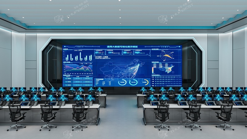 山东某市某交警监控台指挥控制中心